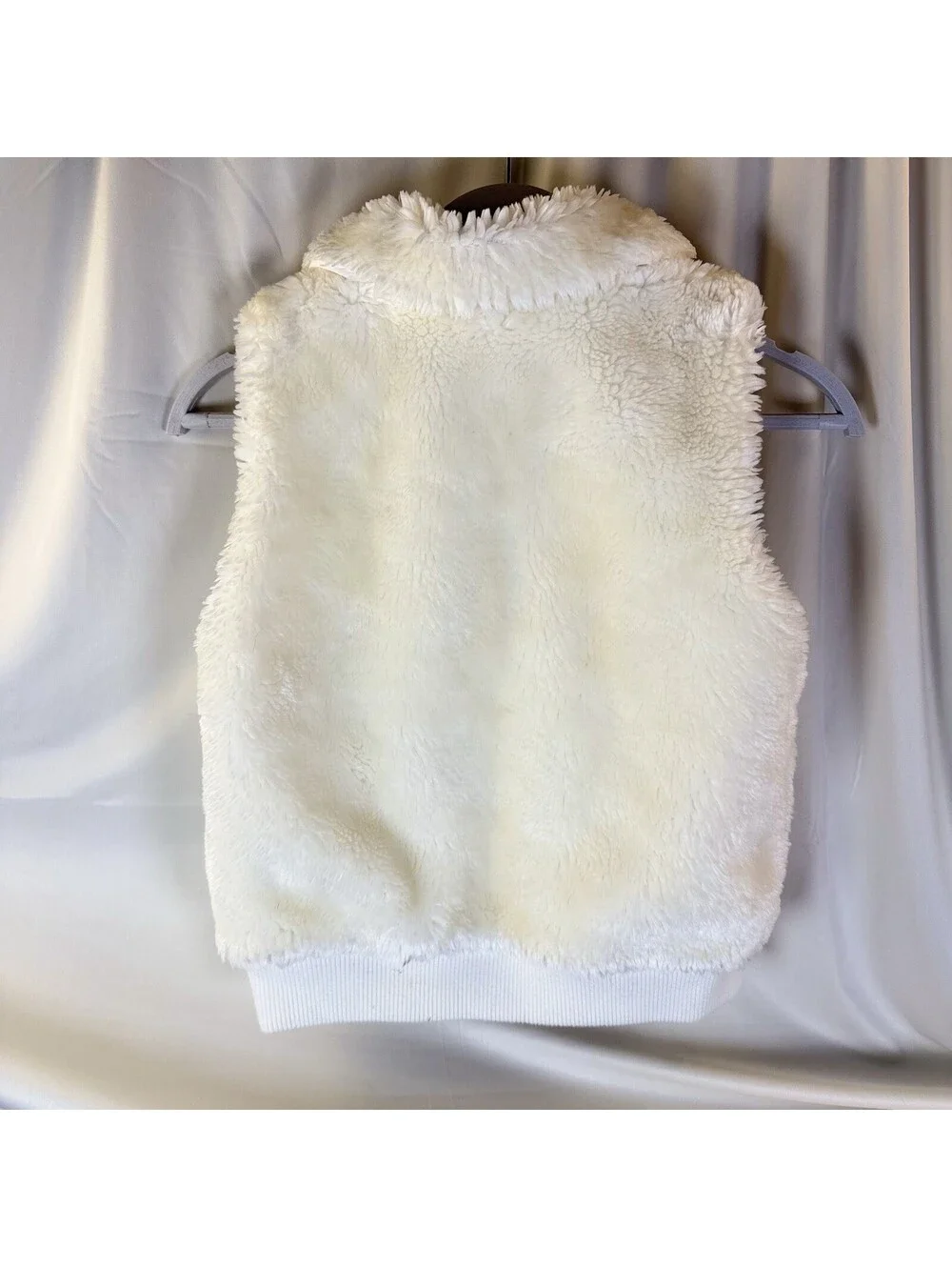 Sanrio Hello Kitty White Faux Fur Child Vest Reversible Youth L 10-12